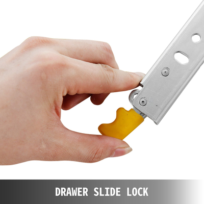 Slides συρταριού VEVOR Heavy Duty 28&quot; Μήκος, συρτάρια κλειδώματος 500 λίβρες Χωρητικότητα φόρτωσης Long Full Extension Συρτάρι συρτάρι 1 ζεύγος Πλαϊνή στήριξη Ρουλεμάν συρταριού Γλιστρήσεις συρταριών ώθηση για άνοιγμα Ράγα δρομέων συρταριού