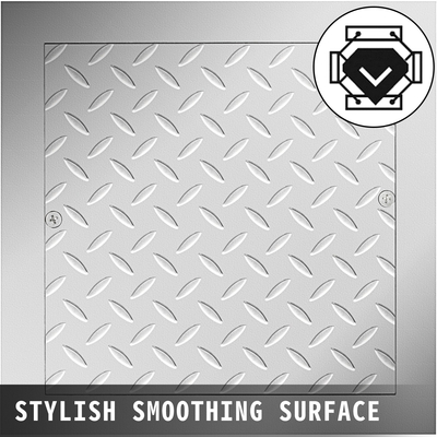 VEVOR χωνευτά καλύμματα φρεατίων 30Χ30 cm Διαφανές άνοιγμα, κάλυμμα αποστράγγισης από γαλβανισμένο ατσάλι Συνολικό μέγεθος 37X37 cm, σφραγισμένα τετράγωνα καλύμματα φρεατίων και κουφώματα Steel Man Hole Cover καπάκια για σκάφη και πλοία