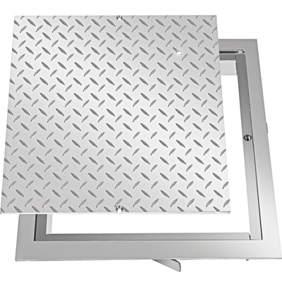 VEVOR χωνευτά καλύμματα φρεατίων 50x50 cm Διαφανές άνοιγμα, κάλυμμα αποστράγγισης από γαλβανισμένο χάλυβα Συνολικό μέγεθος 57x57 cm, σφραγισμένα τετράγωνα καλύμματα φρεατίων και σκελετό Καπάκια καλύμματος οπών από ατσάλι για σκάφη και πλοία