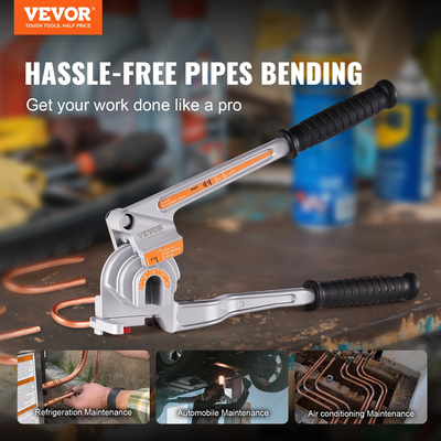 VEVOR Pipe Tube Bender, 1/4&quot;, 3/8&quot;, 1/2&quot; OD, 3 in 1 Manual Level Tube Bender, 180° Copper Pipes Aluminium Bending Tools for HVAC Air Conditioning Refrigerator
