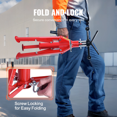 VEVOR V Head Pipe Stand, 2500 lbs Load Capacity Pipe Jack Stand, Ρυθμιζόμενο Ύψος 20&quot;-37&quot;, Φορητά πτυσσόμενα σταντ σωλήνων για συγκολλήσεις, αυτοκίνητα και κατασκευαστικά έργα