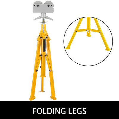 VEVOR Αναδιπλούμενος γρύλος σωλήνας Ρύθμιση ύψους 32 ιντσών έως 55 ίντσες, βάση σωλήνων με κεφαλή κυλίνδρου 4500 λίβρες/2 τόνοι Χωρητικότητα για σπειρώματα σωλήνων, κοπή οπών σωλήνα