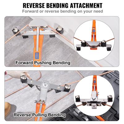 VEVOR Pipe Tube Bender, 1/4&quot;-7/8&quot; Ratcheting Tubing Bender, 90° Forward/Reverse Pipes Bender Tools with 7 Dies for HVAC Air Conditioning Refrigerator