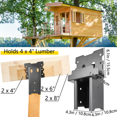 Βραχίονες VEVOR Deer Blind, 2 ΤΕΜ 4&quot; x 4&quot; Deer Stand στηρίγματα, βραχίονες με επίστρωση πούδρας από ατσάλι Tree House, Heavy Duty Deer Stands Ανυψωμένες Deer Blinds για εξωτερική πλατφόρμα και βάση κυνηγιού με κιτ βιδών