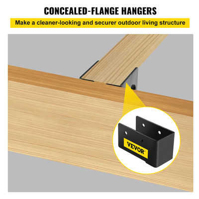 VEVOR Κρεμάστρα Joist Concealed-Flange Face-mount Joist Hanger 12τμχ για ξυλεία 2&quot;x4