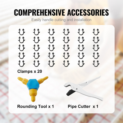 Σωλήνας VEVOR PEX-AL-PEX, 984 πόδια, 5/8&#039;&#039; Διάμετρος Σωλήνας Αλουμινίου-Πλαστικού Σύνθετου Οξυγόνου Φράγμα ακτινοβολίας δαπέδου PEX Σωλήνας, 0,08&#039;&#039; Πάχος Ακτινοβόλος Θερμικό Δάπεδο Υδραυλικά Εσωτερικό στρώμα αλουμινίου Σωλήνας PEX