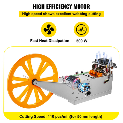 VEVOR Αυτόματη μηχανή κοπής ψυχρής ταινίας Ψηφιακός κοπτικός ζωνών 95mm/3,7 ιντσών Πλάτος κοπής για πλαστική κορδέλα Velcro με φερμουάρ Ελαστική ζώνη