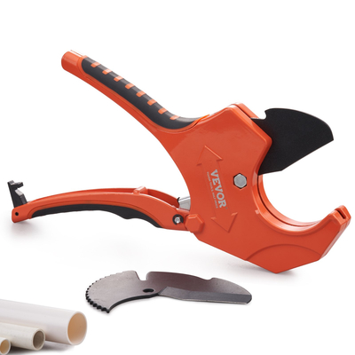 VEVOR PVC Pipe Cutter Ratcheting PVC Pipe Cutter 0-2-1/2&quot; OD &amp; Spare SK5 Blade