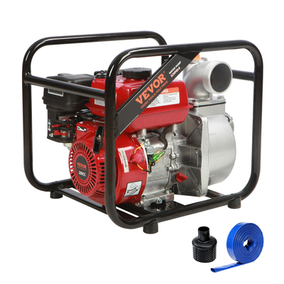 Αντλία νερού κινητήρα βενζίνης VEVOR, 3 ιντσών, 7HP 265 GPM, 142ft Ανύψωση, Αναρρόφηση 22ft, 4-stroke Gas Power Transfer Water Pump Φορητή αντλία υψηλής πίεσης με σωλήνα 25 ft για πισίνα άρδευσης, πιστοποίηση EPA