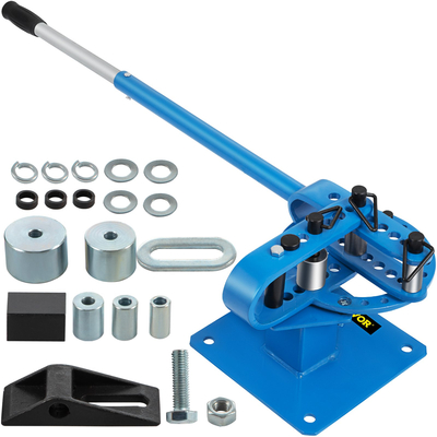 VEVOR YP-9 Χειροκίνητο Πάγκο Πάγκο Συμπαγές Bender Bending Machine 7 Dies 1-3inch Metal Fabrication Rod Bender 44ft Mount Powdercoat Telescoping Handle