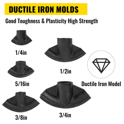 Μηχάνημα κάμψης σωλήνων VEVOR Χειροκίνητο μηχάνημα κάμψης σωλήνων υδραυλικών 10 τόννων Χειροκίνητο μηχάνημα κάμψης σωλήνων 1/4&quot;-1&quot; Διάμετρος 6 μήτρες για θέρμανση και κατασκευή σωληνώσεων