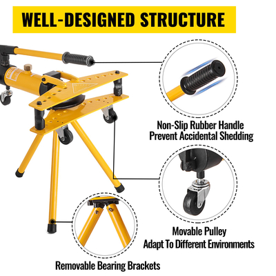 Μηχάνημα κάμψης σωλήνων VEVOR Χειροκίνητο μηχάνημα κάμψης σωλήνων υδραυλικών 10 τόννων Χειροκίνητο μηχάνημα κάμψης σωλήνων 1/4&quot;-1&quot; Διάμετρος 6 μήτρες για θέρμανση και κατασκευή σωληνώσεων