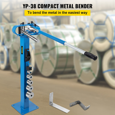 VEVOR YP-38 Metal Bender 1&quot;-3&quot; Επίπεδη ράβδος τετράγωνη ράβδος κάμψης 7 μήτρες με βάση δαπέδου