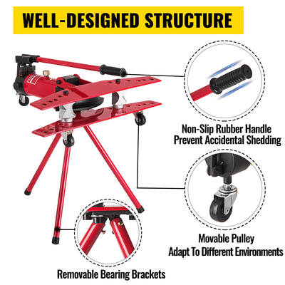 VEVOR Manual Pipe Bender Plumbers Tool 16T, Pipe Bending Machine 1/2-2 Inch, Pipe Bending Pipe Bending Machine ?22mm-?60mm, Bender Tube Bender Machine Tube Bender for Heating and Piping Construction