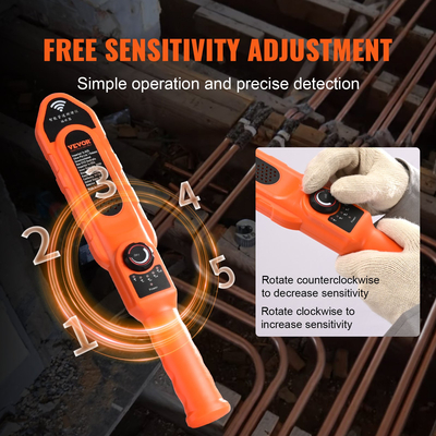 VEVOR Pipe Blockage Detector Locators 100ft/30m Αδιάβροχο για PVC Plastic Metal