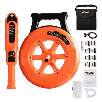 VEVOR Pipe Blockage Detector Locators 100ft/30m Αδιάβροχο για PVC Plastic Metal