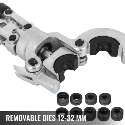 VEVOR 6T Hydraulic Crimping Tool V12-28mm TH16-32mm Πένσα πρέσας, Πένσα σύσφιξης σωλήνων σε σχήμα V/TH, Πένσα χειρός κεφαλής 360° με σιαγόνες PE-X Εργαλείο σύσφιξης για σύνθετους σωλήνες PEX PE-X PB