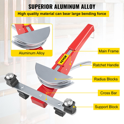 VEVOR Copper Pipe Bender HVAC Refrigeration Ratcheting Tube Bender 1/4&quot; έως 7/8