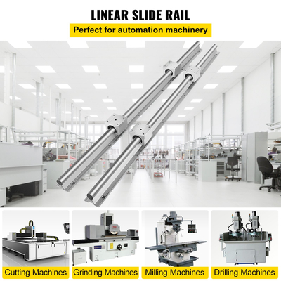 VEVOR Linear Rail Guide 2X SBR16-600 mm Linear Slide Rail + 4 SBR16UU Block για αυτοματοποιημένα μηχανήματα και εξοπλισμό