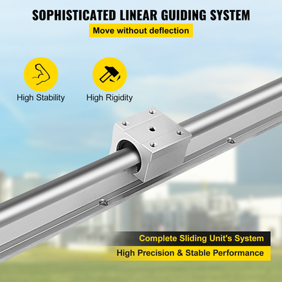 VEVOR Linear Rail Guide 2X SBR16-600 mm Linear Slide Rail + 4 SBR16UU Block για αυτοματοποιημένα μηχανήματα και εξοπλισμό