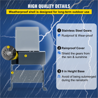 VEVOR 1400kg Αυτόματο συρόμενο ανοιχτήρι και τηλεχειριστήρια με κινητήρα