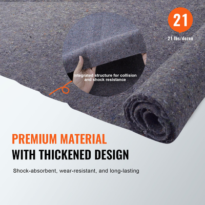 Κινούμενες κουβέρτες VEVOR, 72&quot; x 54&quot;, Βάρος 21 lbs/dz, 24 συσκευασίες, επαγγελματική κουβέρτα συσκευασίας από ανακυκλωμένο βαμβάκι, μεγάλα μαξιλαράκια μεταφοράς βαρέως τύπου Ιδανικά για προστασία επίπλων, δαπέδων, ηλεκτρικών συσκευών