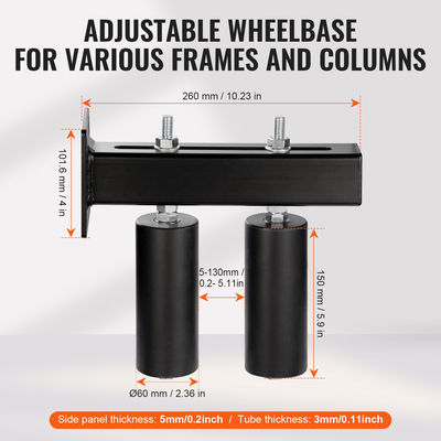 VEVOR Sliding Gate Kit 6&quot; Rolling Hardware with T-Bracket ρυθμιζόμενο για πόρτα