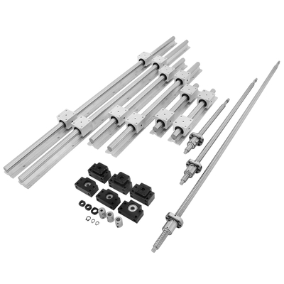 VEVOR SBR20 Linear Rail Set+3 Ballscrew RM1605-350/650/1050mm CNC Σετ Στήριξης Liner Rail+BK/BF12 with BK/BF 12 CNC Kit