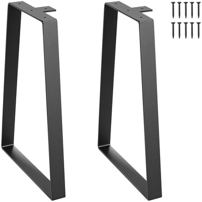 VEVOR 406.4MM Τραπεζοειδές Ατσάλινα Πόδια Τραπεζιού, Ανταλλακτικά Πόδια Επίπλων Σετ 2 για DIY Τραπεζάκια σαλονιού, Μοντέρνα Γραφεία, Πάγκος, Νυχτοστάσια, Καναπές, Μέγιστο Φορτίο 181,4 KG Βαρύ, Πόδια Γρήγορης Τοποθέτησης Μαύρα
