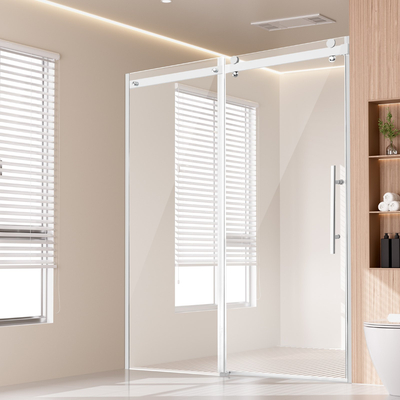 VEVOR Πόρτα ντους χωρίς πλαίσιο 58-59&quot; x 75&quot; SGCC Tempered Glass 5/16&quot; Chrome