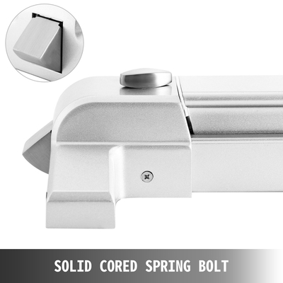 VEVOR Μπάρα ώθησης Μπάρα πανικού εξόδου συσκευής λαβή/συναγερμός Εμπορική ράβδος εξόδου έκτακτης ανάγκης Συσκευή εξόδου πανικού για ξύλινη μεταλλική πόρτα πανικού ράβδου εξόδου Μεταλλικά μάνδαλα με εξωτερικό μοχλό με πόμολο πόρτας