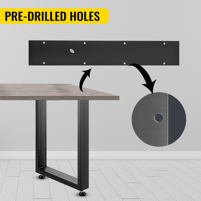 VEVOR Μαύρα Μεταλλικά Πόδια Τραπεζιού Σετ 2 Ατσάλινα Πόδια Τραπεζαρίας Πόδια Τραπεζαρίας 28x23 ιντσών Πόδια τραπεζιού γραφείου Πόδια γραφείου υπολογιστή Πόδια πάγκου από ατσάλι Πόδια τραπεζιού DIY Πόδια τραπεζιού DIY