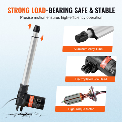 VEVOR 24V Linear Actuator Kit 10 Inch 0,98&quot;/s 220lbs/1000N with IP44 Protection