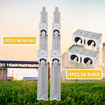 VEVOR Linear Rail Guide 2X SBR20-650mm Linear Slide Rail + 4 SBR20UU Block για αυτοματοποιημένα μηχανήματα και εξοπλισμό