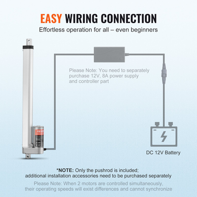 VEVOR Linear Actuator 12V 12Inch 0,55&quot;/s High Speed ​​220lbs/1000N IP54 Protection