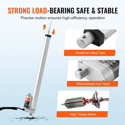 VEVOR Linear Actuator 12V 18 Inch High Load 330lbs/1500N 0,19&quot;/s IP54 Protection