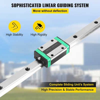 VEVOR 2PCS Linear Rail 0,78-66 ιντσών, Γραμμικά ρουλεμάν και ράγες με 4 τμχ HSR20 Bearing Block, Linear Motion Rails plus for DIY CNC Routers Lathes Mills, Linear Slide Kit ταιριάζει στον άξονα XYZ