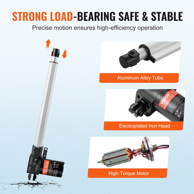 VEVOR Linear Actuator 12V 14In Heavy Duty 1320lbs/6000N 0.19&quot;/s IP44 Protection