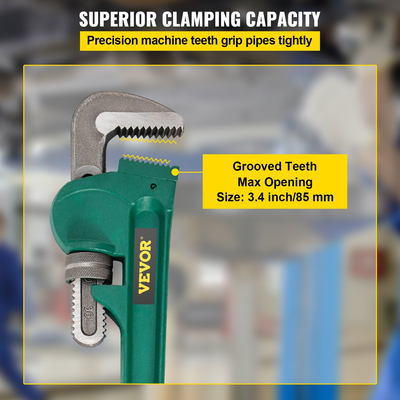 VEVOR 36 ιντσών κλειδί ευθύγραμμου σωλήνων αλουμινίου Ιδανικό για 2&quot; έως 3-1/2&quot; ρυθμιζόμενο κλειδί σωλήνων υδραυλικών σωλήνων βαρέως τύπου 5&quot; Εργαλείο υδραυλικών πένσα χωρητικότητας σιαγόνων