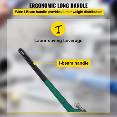 VEVOR 36 ιντσών κλειδί ευθύγραμμου σωλήνων αλουμινίου Ιδανικό για 2&quot; έως 3-1/2&quot; ρυθμιζόμενο κλειδί σωλήνων υδραυλικών σωλήνων βαρέως τύπου 5&quot; Εργαλείο υδραυλικών πένσα χωρητικότητας σιαγόνων