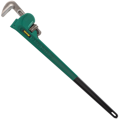VEVOR Steel Straight Pipe Wrench 48&quot;, Steel Pipe Wrench High σκληρότητα και αντοχή στη φθορά, Ρυθμιζόμενο κλειδί υδραυλικών σωλήνων 4,3&quot; Χωρητικότητα σιαγόνων, ευθεία λαβή για υδραυλικό εργαλείο