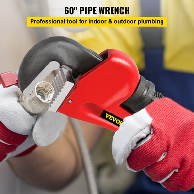 Γαλλικό κλειδί σωλήνων VEVOR, 60 ιντσών, ίσιο κλειδί υδραυλικών χυτοσιδήρου βαρέως τύπου, ρυθμιζόμενο υδραυλικό εργαλείο για βρύση νεροχύτη Τουαλέτα μπολ Μπάνιου Κουζίνας Επισκευή Στεγνωτήρας Κουζίνας