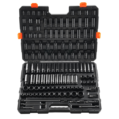 VEVOR Impact Sockets Set 130PCS 6-Point 3/8&quot; &amp; 1/2&quot; Drive Bit Ratchet Tool Kit