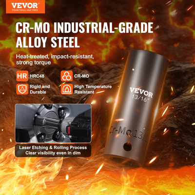 VEVOR Impact Sockets Σετ 59 τμχ 6-Point 3/8&quot; &amp; 1/2&quot; Drive Bit Ratchet Tool Kit