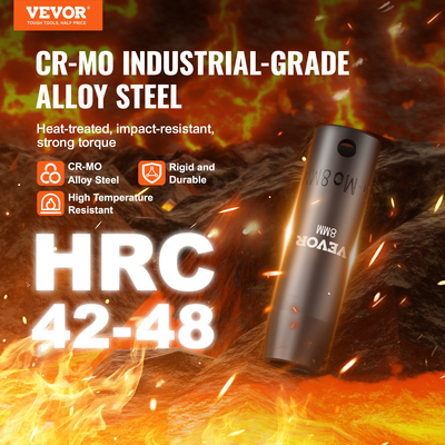 VEVOR Impact Sockets Σετ 18 τμχ Θήκη κιτ εργαλείων με καστάνια κίνησης 6 σημείων 3/8