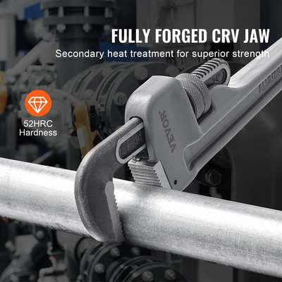 VEVOR ίσιο κλειδί σωλήνων αλουμινίου 24 σε ρυθμιζόμενο κλειδί υδραυλικών CRV σιαγόνα