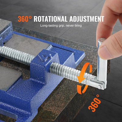 Μέγγενη πρέσας τρυπανιού VEVOR, Μέγγενη πάγκου βαρέως τύπου 4 ιντσών, μέγγενη πρέσας τρυπανιού χαμηλού προφίλ, πλάτος σιαγόνας 6,6 ιντσών, άνοιγμα σιαγόνας 4,33, μέγγενη για τρυπάνι, μύλος, ξυλουργική, συντήρηση μηχανημάτων