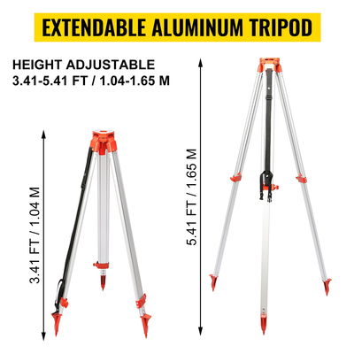 VEVOR Πράσινο περιστροφικό κιτ επιπέδου λέιζερ με ρυθμιζόμενο τρίποδο και 5M Staff, Εμβέλεια 500M, Περιστροφική σάρωση 360 μοιρών, Κιτ συστήματος αυτοεπιπεδούμενου επιπέδου λέιζερ, για προβολή κατασκευής