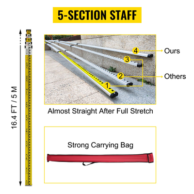 VEVOR Πράσινο περιστροφικό κιτ επιπέδου λέιζερ με ρυθμιζόμενο τρίποδο και 5M Staff, Εμβέλεια 500M, Περιστροφική σάρωση 360 μοιρών, Κιτ συστήματος αυτοεπιπεδούμενου επιπέδου λέιζερ, για προβολή κατασκευής