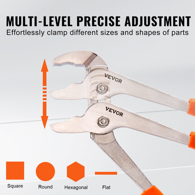 Σετ πένσες άρθρωσης VEVOR Groove, 3 τεμαχίων 12/10/8 ιντσών, πένσες αντλίας νερού από χάλυβα υψηλής περιεκτικότητας σε άνθρακα με θερμική επεξεργασία, πένσες γρήγορης ρύθμισης με κουμπί για επισκευή σπιτιού, λαβή, παξιμάδια, μπουλόνια, σωλήνες, εξαρτήματα